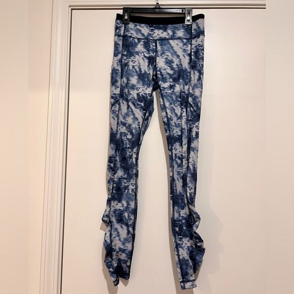 LULULEMON SPEED TIGHT lll SEA SIDE SILVER FOX ALBERTA LAKE NAVAL BLUE Sz 4 - Picture 2 of 6